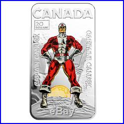 2018 CANADA ARTIST SIGNED CAPTAIN CANUCK $20 1oz 99.99% PURE SILVER COIN