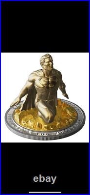 2018 Canada $100 Superman The Last Son of Krypton Fine Silver Sculpture Coin