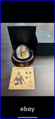 2018 Canada $100 Superman The Last Son of Krypton Fine Silver Sculpture Coin