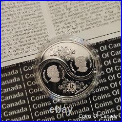 2018 Canada $10 Silver Coin Black White Yin + Yang Tiger + Dragon #coinsofcanada