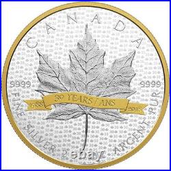 2018 Canada $10 Silver Coin SML 30 Years Maple Leaf Anniversary