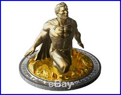 2018 Canada 10 oz Pure Silver Gold-Plated Coin-Superman The Last Son of Krypton