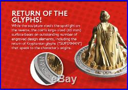 2018 Canada 10 oz Pure Silver Gold-Plated Coin-Superman The Last Son of Krypton
