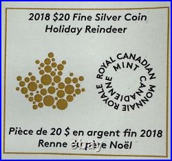 2018 Canada $20 1oz Fine Silver Coin Venetian Glass Holiday Reindeer 2018 Canada $20 1oz Fine Silver Coin Venetian Glass Holiday Reindeer