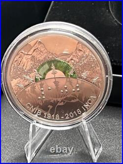 2018 Canada $20 Fine Silver Coin & Bronze Medallion 100th Anniversary CNIB 2018 Canada $20 Fine Silver Coin & Bronze Medallion 100th Anniversary CNIB