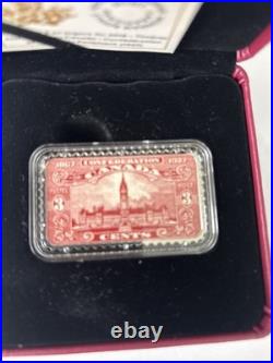 2018 Canada $20 Fine Silver Coin Historical Stamps Parliament Building 1927 3c