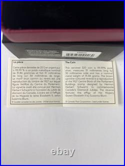 2018 Canada $20 Fine Silver Coin Historical Stamps Parliament Building 1927 3c