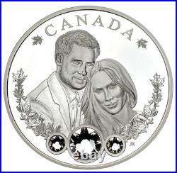 2018 Canada $20 Wedding of Prince Harry and Meghan Markle, 1 oz Fine Silver