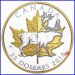 2018 Canada $25 Timeless Icons Caribou Pure Silver Coin