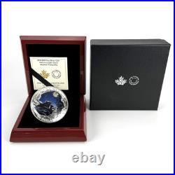 2018 Canada $50 Nature's Light Show Moonlit Tranquility 5 oz Pure Silver Coin