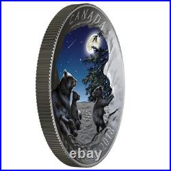 2018 Canada $50 Nature's Light Show Moonlit Tranquility 5 oz Pure Silver Coin