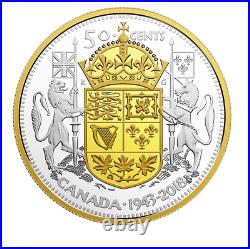 2018 Canada 50-cent Fine Silver Coin 75th Anniversary of the 1943 Half-Dollar