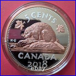 2018 Canada 5 oz. Fine Silver Rose-Gold Plated 5-Cent Big Coin Series
