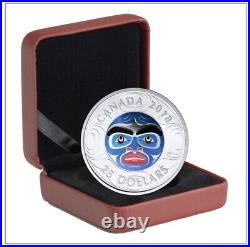 2018 Canada Ancestor Moon Mask $25 1OZ Silver Proof High Relief Coin 4000 Only