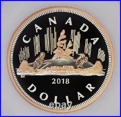 2018 Canada Big Coin Series Voyageur Dollar 5 oz Silver Gilt Pr $1 Coin NGC PF69