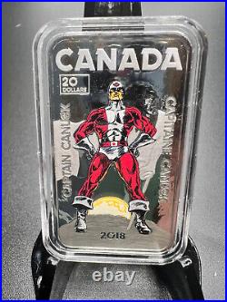 2018 Canada Captain Canuck $20 Pure Silver Coin