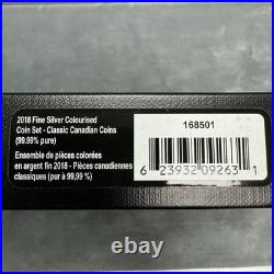 2018 Canada Fine Silver Colourized 6-Coin Proof Set Classic Coins