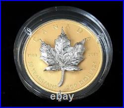 2018 Canada Gold Coin 3D Maple Leaf Anniversary Of The Silver Maple