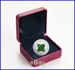2018 Canada Lucky Clover 1 oz Silver Colorized $20 Coin GEM Proof OGP SKU52583