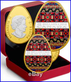 2018 Canada Pysanka $20 Egg Shaped Silver Coin In Stock Ready to Ship