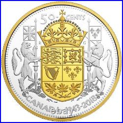 2018 Canada RCM -75th Anniversary 1943 Half Dollar $25 Fine Silver Coin