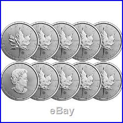 2018 Canada Silver Maple Leaf 1oz BU Coin 10pc