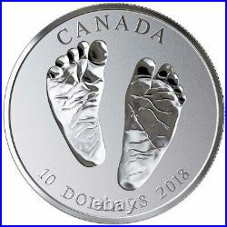 2018 Canada Welcome to the World $10 Baby Feet Silver Coin