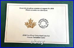 2018 Canadian Fine Silver Colourized 7 Coin Set