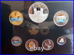 2018 FINE SILVER COLORIZED CLASSIC CANADA COINS, 7 coin set 1422