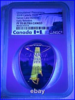2018 Falcon Lake PF70 & 2019 Shag Harbour UFO Incident Silver Coins, CANADA, RCM