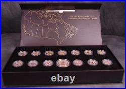 2018 Fine Silver 14-coin Set Heraldic Emblems of Canada 99.99%