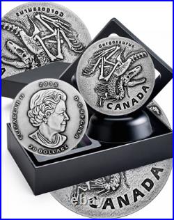 2018 Gorgosaurus Ancient Canada $20 1OZ Pure Silver Antique Coin