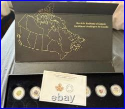 2018 HERALDIC EMBLEMS OF CANADA Silver Proof Coin Set Canada RCM