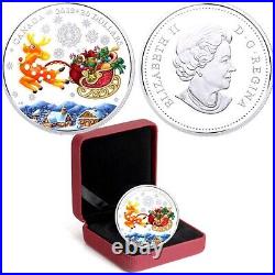 2018? HOLIDAY REINDEER? $20 Murano Glass 1oz Silver Proof Coin RCM