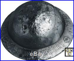 2018'Lest We Forget' Helmet-Shaped Silver Coin. 9999 Fine (18627) (NT)