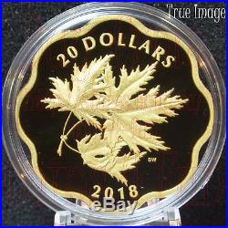 2018 Masters Club Iconic Maple Leaves $20 Scallop Pure Silver Gold-Plated Coin