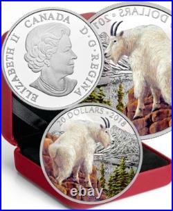 2018 Mettlesome Mountain Goat $20 1OZ Pure Silver Proof Canada Wildlife Coin