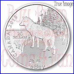 2018 Nature's Impressions Wolf 1 OZ $20 Pure Silver Coin Canada