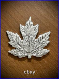 2018 RCM $20 Canadian Maple Leaf Shaped-30th Anniversary 1 oz Fine Silver