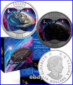 2018 Star Trek Enterprise NX-01 $10 1/2OZ Pure Silver Proof Coin Canada GlowDark