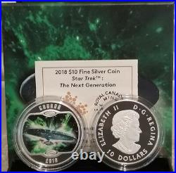 2018 Star Trek U. S. S. Enterprise NCC1701D $10 Silver Coin Canada Next Generation
