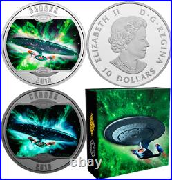 2018 Star Trek The Next Generation U.S.S Enterprise NCC-1701-D $10 Silver Coin 
