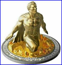 2018 Superman Last Son of Krypton 10 Oz Silver Sculpture $100 Coin Canada