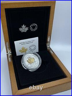 2019 $15 EXCLUSIVE Masters Club Silver Coin Golden Maple Leaf 170729