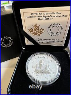 2019 $1 Canadian Piedfort Coin The Matthew? 1 oz Fine Silver