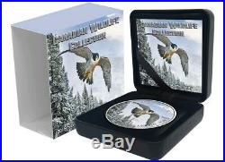 2019 1 Oz Silver $5 Canadian Wildlife PEREGRINE FALCON MAPLE LEAF Coin