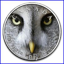 2019 1 Oz Silver $5 Canadian Wildlife SNOW OWL MAPLE LEAF Coin