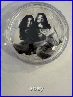 2019 1oz 99.99%SILVER $20 CANADIAN COIN. GIVE PEACE A CHANCE. 50TH ANNIVERSARY
