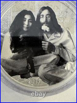 2019 1oz 99.99%SILVER $20 CANADIAN COIN. GIVE PEACE A CHANCE. 50TH ANNIVERSARY
