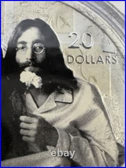 2019 1oz 99.99%SILVER $20 CANADIAN COIN. GIVE PEACE A CHANCE. 50TH ANNIVERSARY